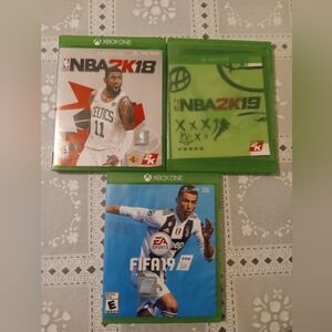 XBOX ONE Games Lot: NBA 2K18-2K19 and FIFA19
